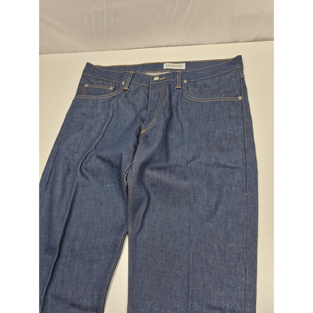 Gustin California Slim Jeans Men's 36x36 Blue Selvage Denim Button Fly USA #290 - Picture 2 of 16